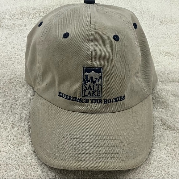 Fahrenheit "Salt Lake Experience the Rockies" Adjustable Beige & Black Ball Cap - Picture 14 of 14